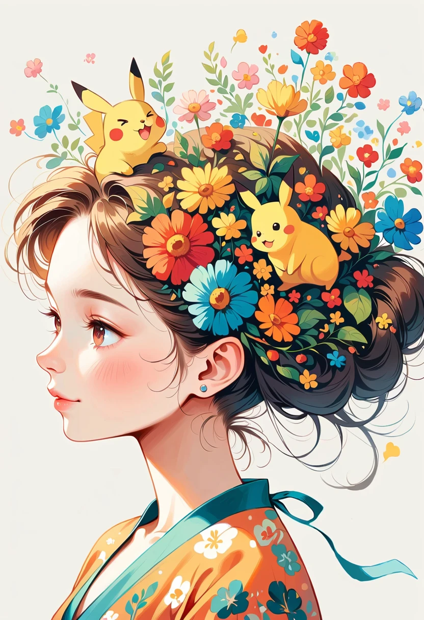 ((anime:1.4,illustration)),(masterpiece, top quality, best quality),(ultra-detailed, absolutely resolution),((16k, high res)), (((Illustrate a charming scene of Pikachu using an umbrella as a parasol on a sunny day. Pikachu should be walking in a park with the sun shining brightly. The umbrella should have a bright, colorful design, and Pikachu should be smiling happily. Include elements like flowers and a clear blue sky to enhance the sunny atmosphere.)) ((cozy lofi illustration:1.4)), ((anime:1.4, illustration)),(masterpiece, top quality, best quality),(ultra-detailed, absolutely resolution),((16k, high res))