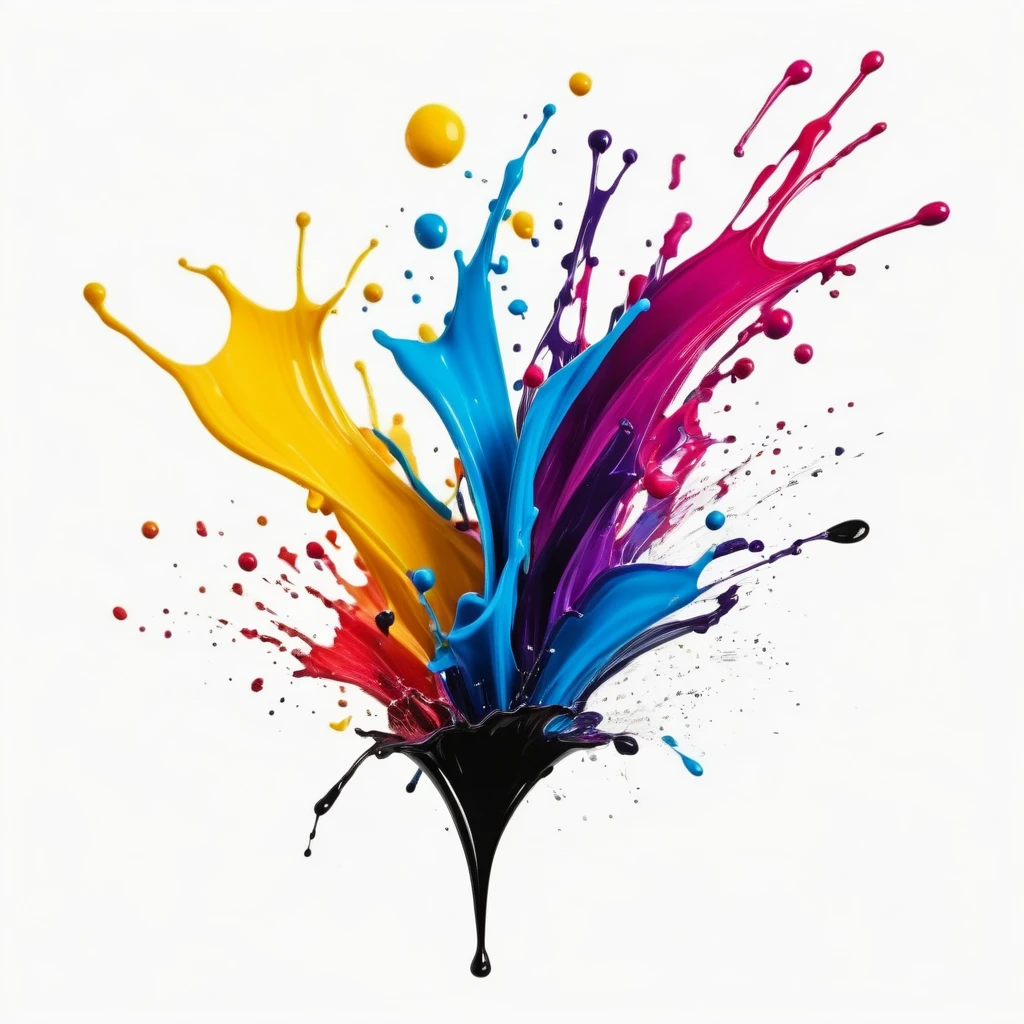a paint ink splash