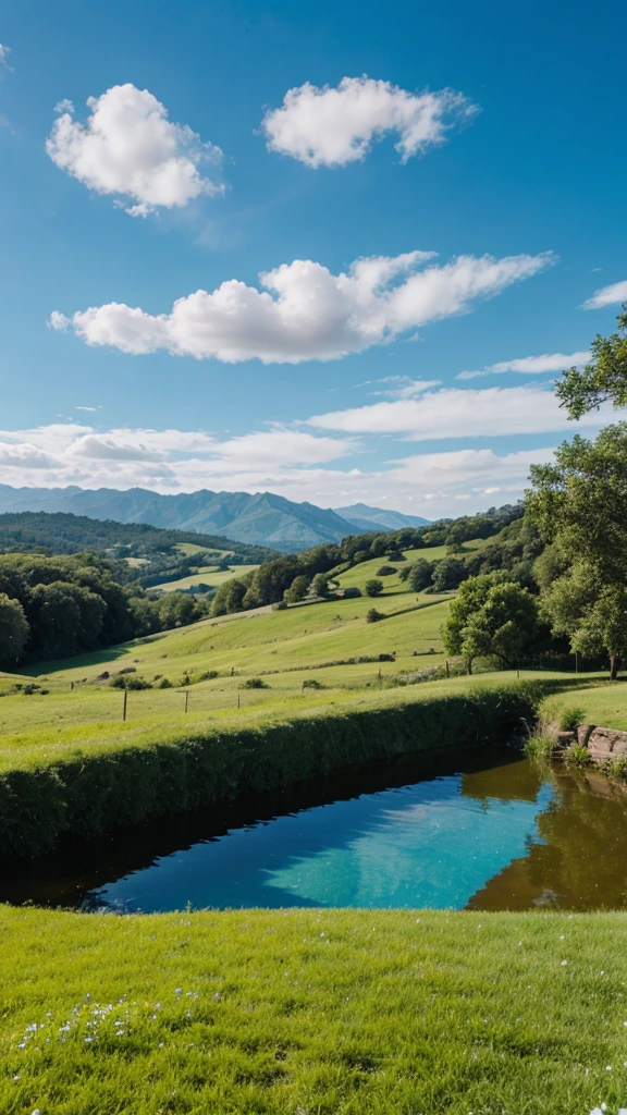 Beautiful landscape with blue sky