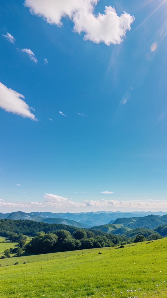 Beautiful landscape with blue sky