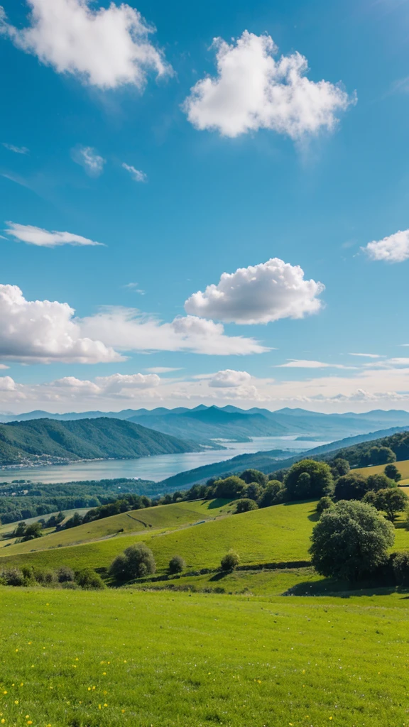 Beautiful landscape with blue sky 