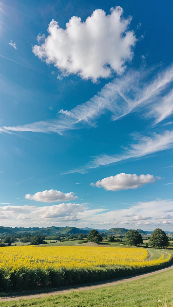 Beautiful landscape with blue sky 