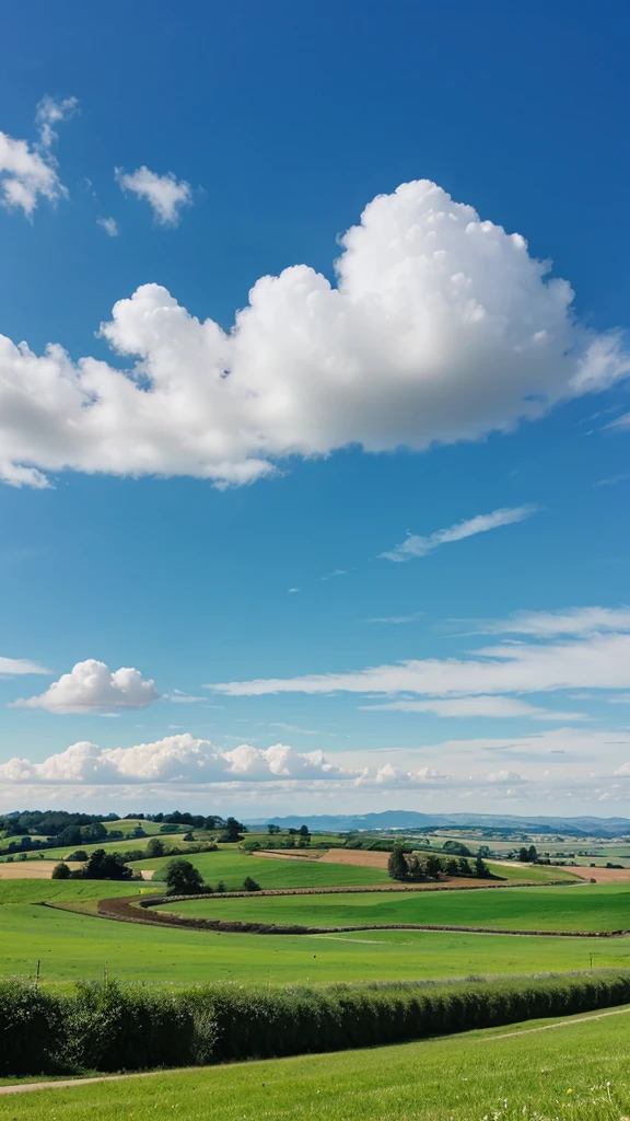 Beautiful landscape with blue sky