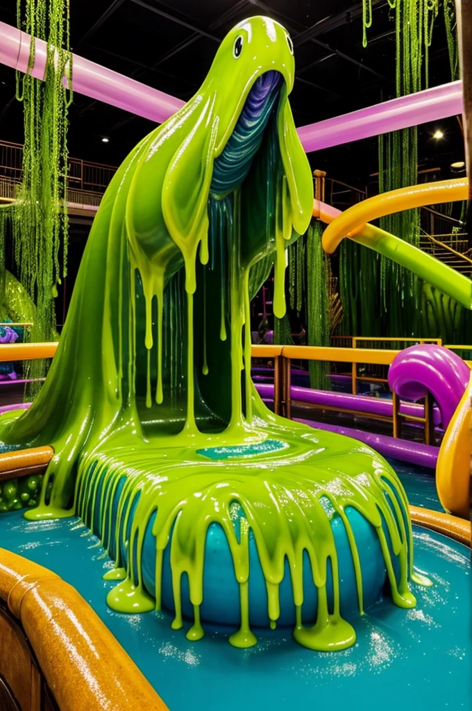 slimey the slime monster, a. ascot for a slime theme park