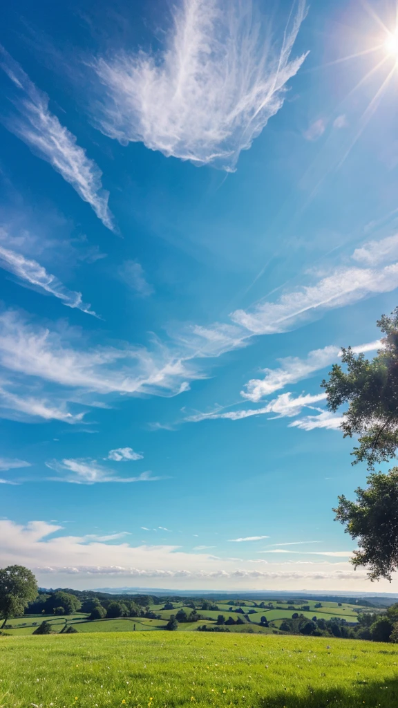 Beautiful landscape with blue sky