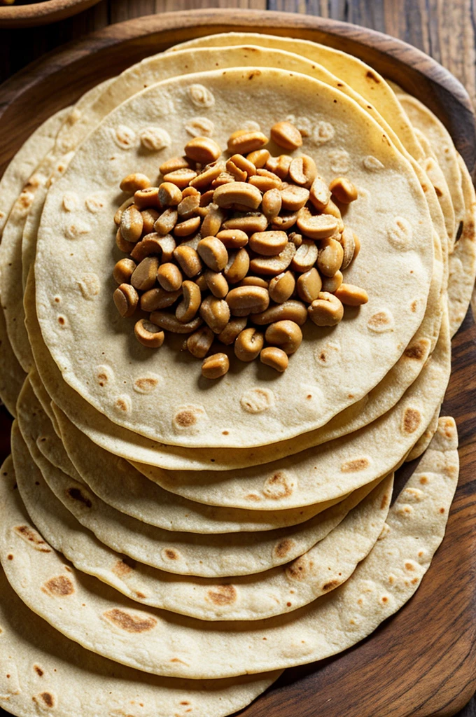 Label of some peanut tortillas