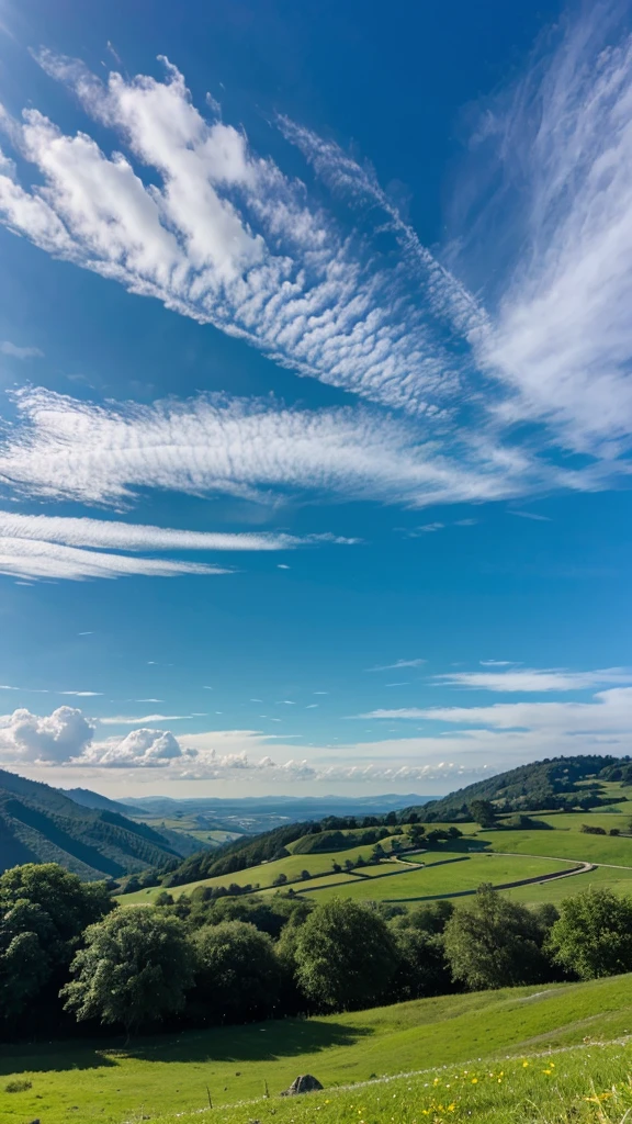 Beautiful landscape with blue sky 