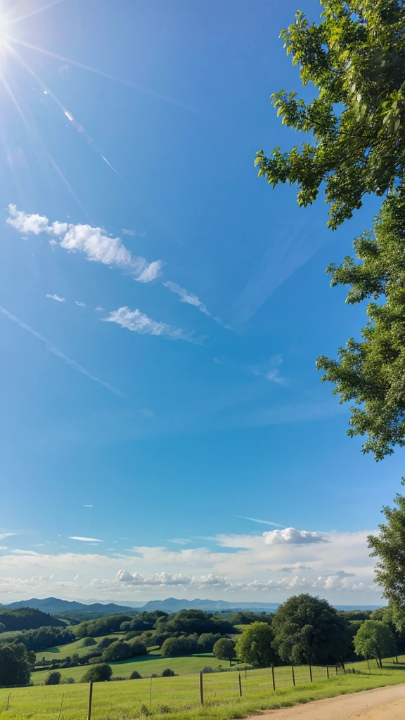 Beautiful landscape with blue sky