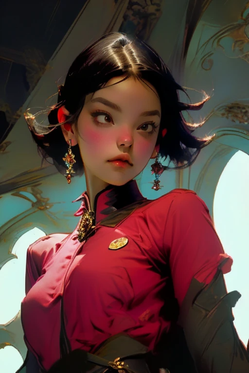 A Flower by Casey Weldon, Olga Kvasha, Miho Hirano, hyperdetailed Intricately detailed gothic art trending on Artstation triadic colors Unreal Engine 5 detailed matte painting, deep color, Fantastic, Intricate detail, Welcome screen, complementary colors, fantasy concept art, 8k resolution, gothic masterpiece by deviantart, (dark shot:0.9), art by greg rutkowski and artgerm, soft cinematic light, Adobe Lightroom, photolab, HDR, Intricate, Very detailed,  pink cherry blossom