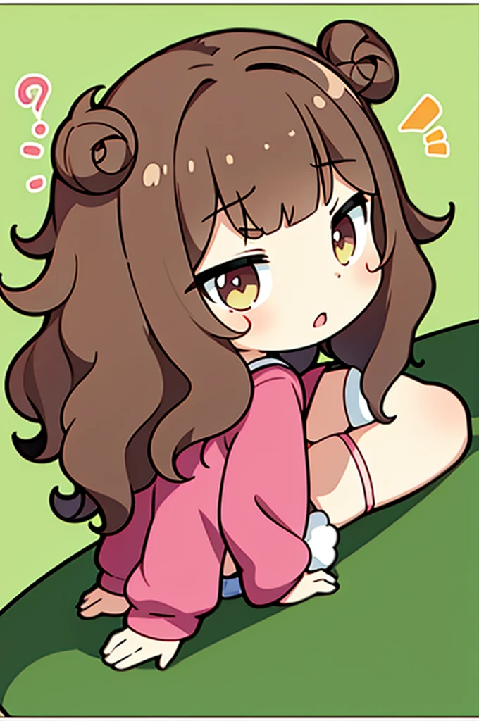 18 year old girl, large eyes, big eyelashes, thin eyebrows, half full cheeks, thick lips, curly brown hair, Brazilian long-sleeved football shirt with number 10, showing the ass, pink panties, long white socks, in pose on all fours