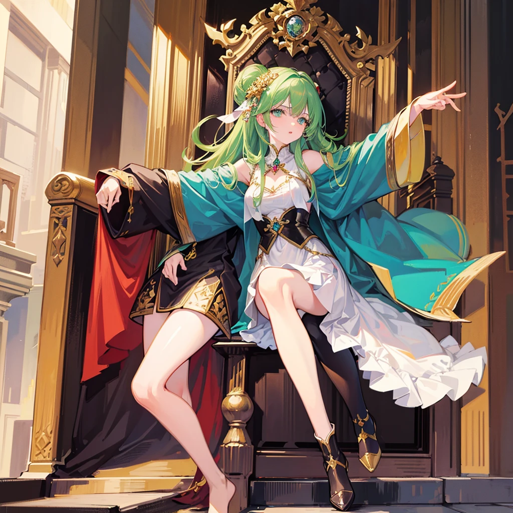 Queen Seraphina, the majestic ruler of the Kingdom of Elaria, was known for her wisdom and benevolence. With long golden hair and green eyes like emeralds, she radiated a serene and inspiring presence. Dressed in royal silk robes adorned with precious jewels, Seraphina participated in the daily hearings, listening to the concerns of his people. His council was made up of wise men and loyal warriors, but it was his own intuition that often guided the most difficult decisions. In the throne hall, surrounded by tapestries that narrated the history of the kingdom, She promoted justice and peace. In times of festivities, the queen danced with grace and joined the people in celebrations that illuminated Elaria. His kindness extended beyond the borders of the kingdom, sending help to neighbors in times of need. Seraphina was also a talented strategist, ensuring the kingdom's security with diplomatic alliances and military wisdom. His legacy was an era of prosperity and harmony, making Elaria a symbol of hope and justice throughout the land.