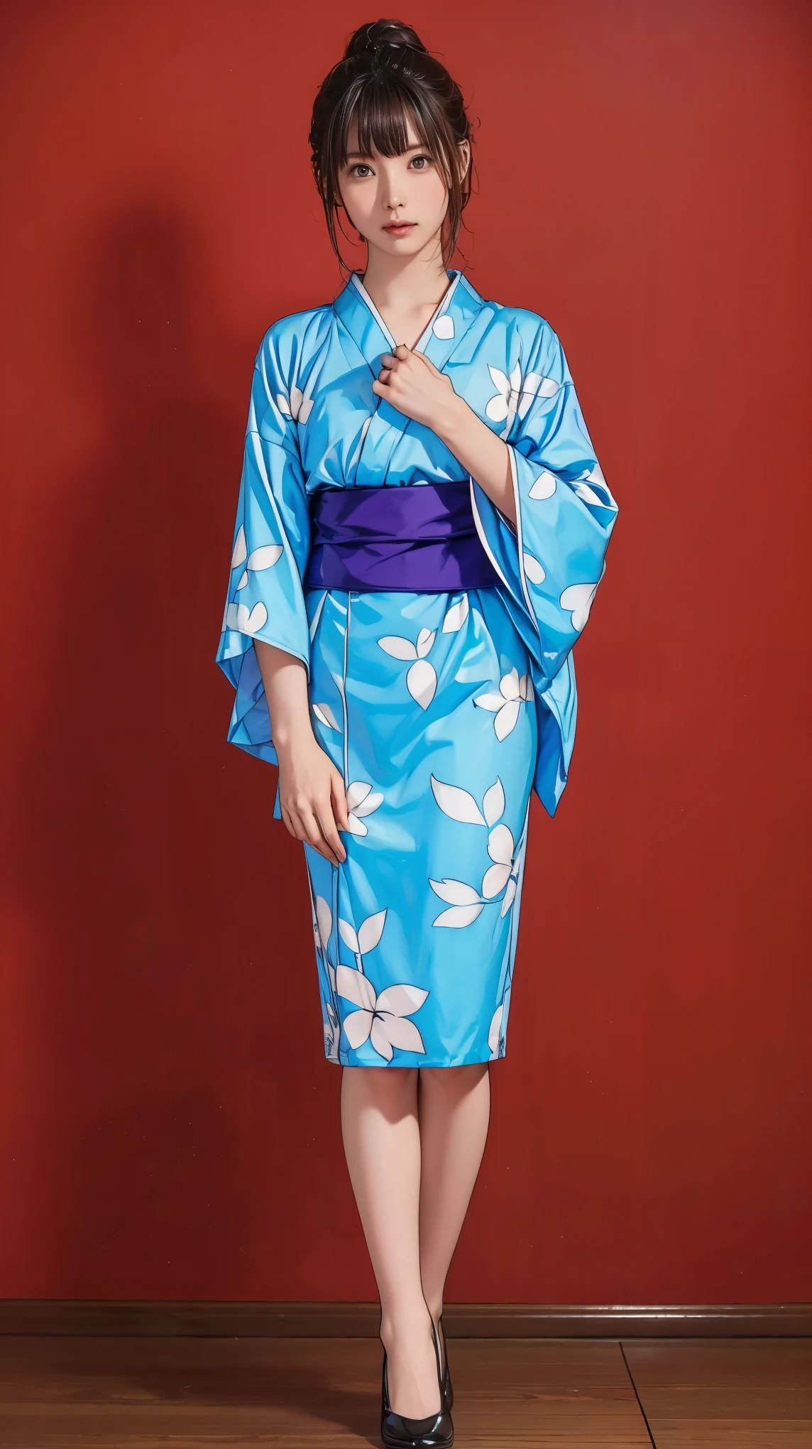 ((masterpiece)),(((Highest quality))),((Character design sheet)),Thin thighs,Long legs,masterpiece, Japanese Yukata,woman, 30 years old,