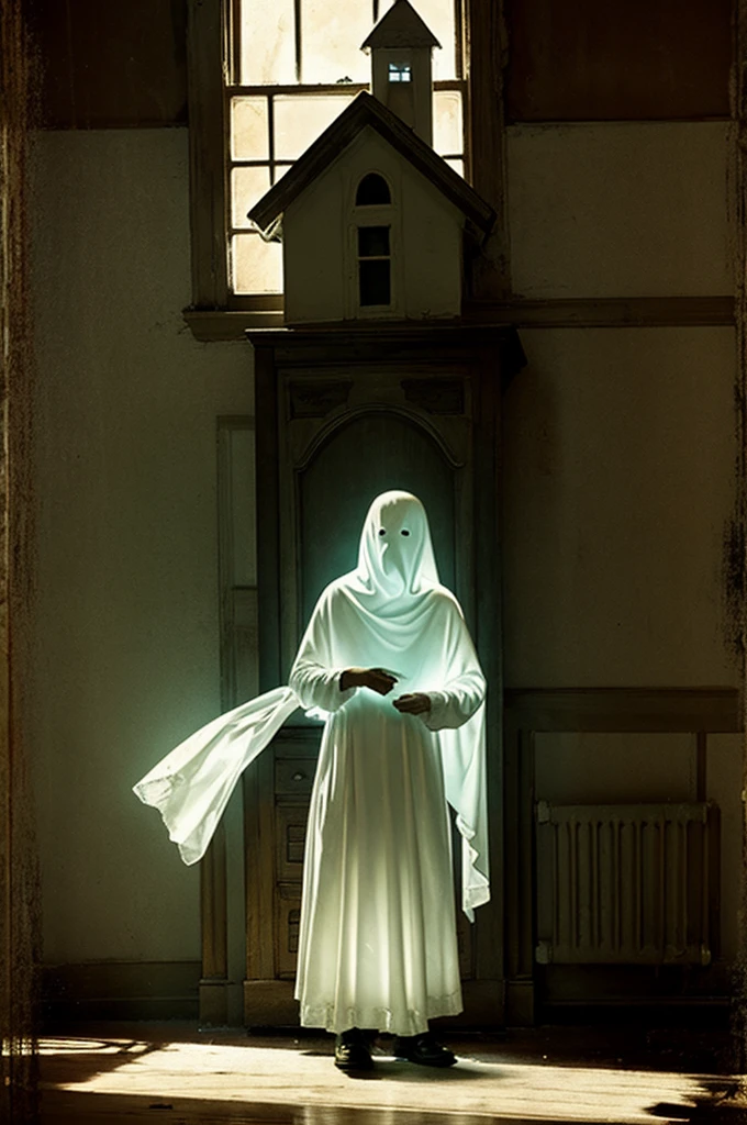 Ghost, old house, Norman Rockwell, ectoplasma