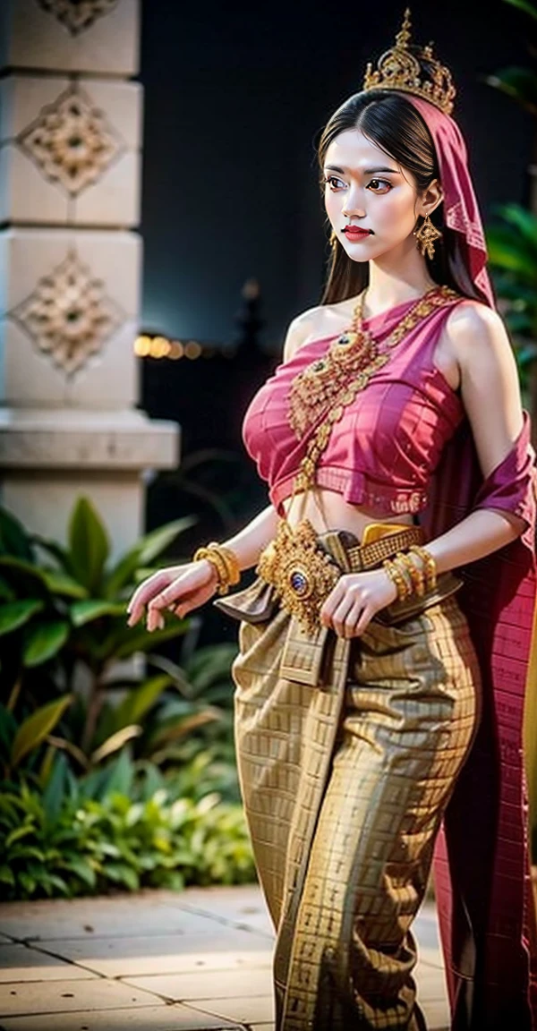 Group of 5 princesses,(5 young women,many young women), (in the bedroom), Various hair styles, harem, Wear a strapless Thai dress...,(shiny armor, Beautiful crowns and jewelry,Patterned crystal jewelry) at night, detailed face, big breasts,Breast curtain, short skirt, mule, Sleeveless , Show your armpits, at night, starry at night,(large areolae:1.4,pink,The nipples are clearly visible.....),Lift the skirt,pee,peeing