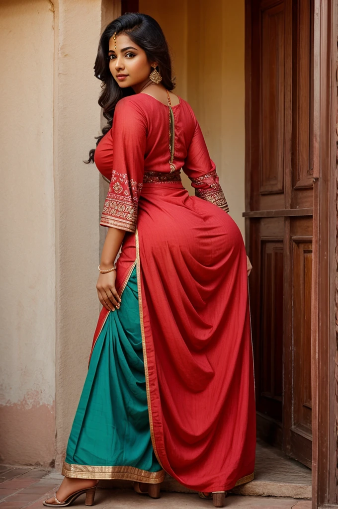 Beautiful Indian girl with big ass in salwar.