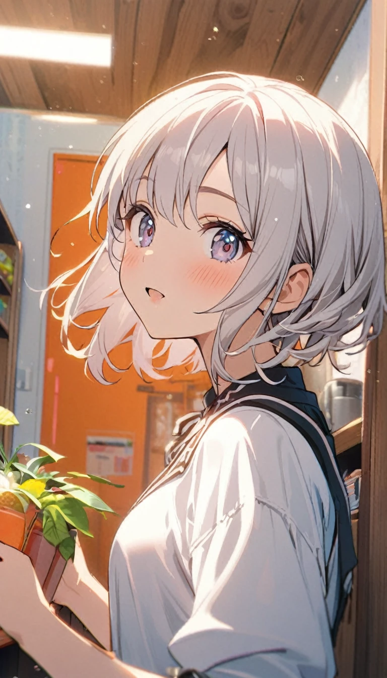 1girl, bright, indoor
