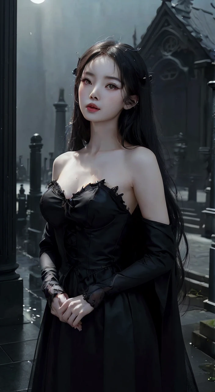 A beautiful gentle and charming Chinese woman., delicate and sexy clavicle, lovely goose egg face, double eyelids, Smart peach blossom eyes, pink lips, small, upturned nose, bare shoulders, focused face, Closeup of face, ultra high definition, super detail, Full body photo, ultrafine translucency, pink hair optimal proportions four fingers and a thumb, cat ears