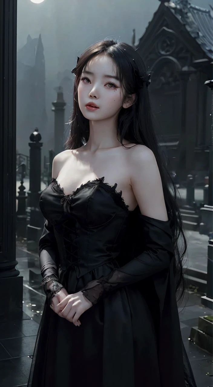 A beautiful gentle and charming Chinese woman., delicate and sexy clavicle, lovely goose egg face, double eyelids, Smart peach blossom eyes, pink lips, small, upturned nose, bare shoulders, focused face, Closeup of face, ultra high definition, super detail, Full body photo, ultrafine translucency, pink hair optimal proportions four fingers and a thumb, cat ears