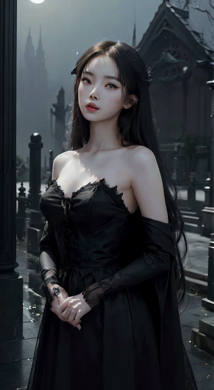 A beautiful gentle and charming Chinese woman., delicate and sexy clavicle, lovely goose egg face, double eyelids, Smart peach blossom eyes, pink lips, small, upturned nose, bare shoulders, focused face, Closeup of face, ultra high definition, super detail, Full body photo, ultrafine translucency, pink hair optimal proportions four fingers and a thumb, cat ears