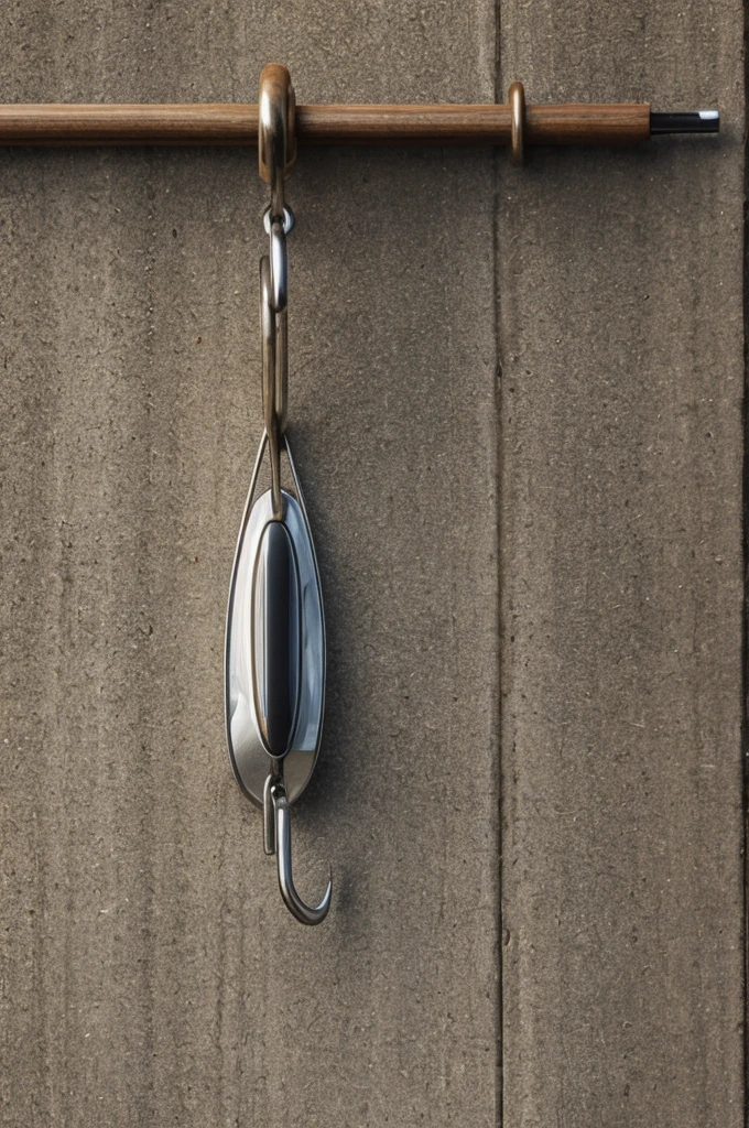 ID hanging on a hook 