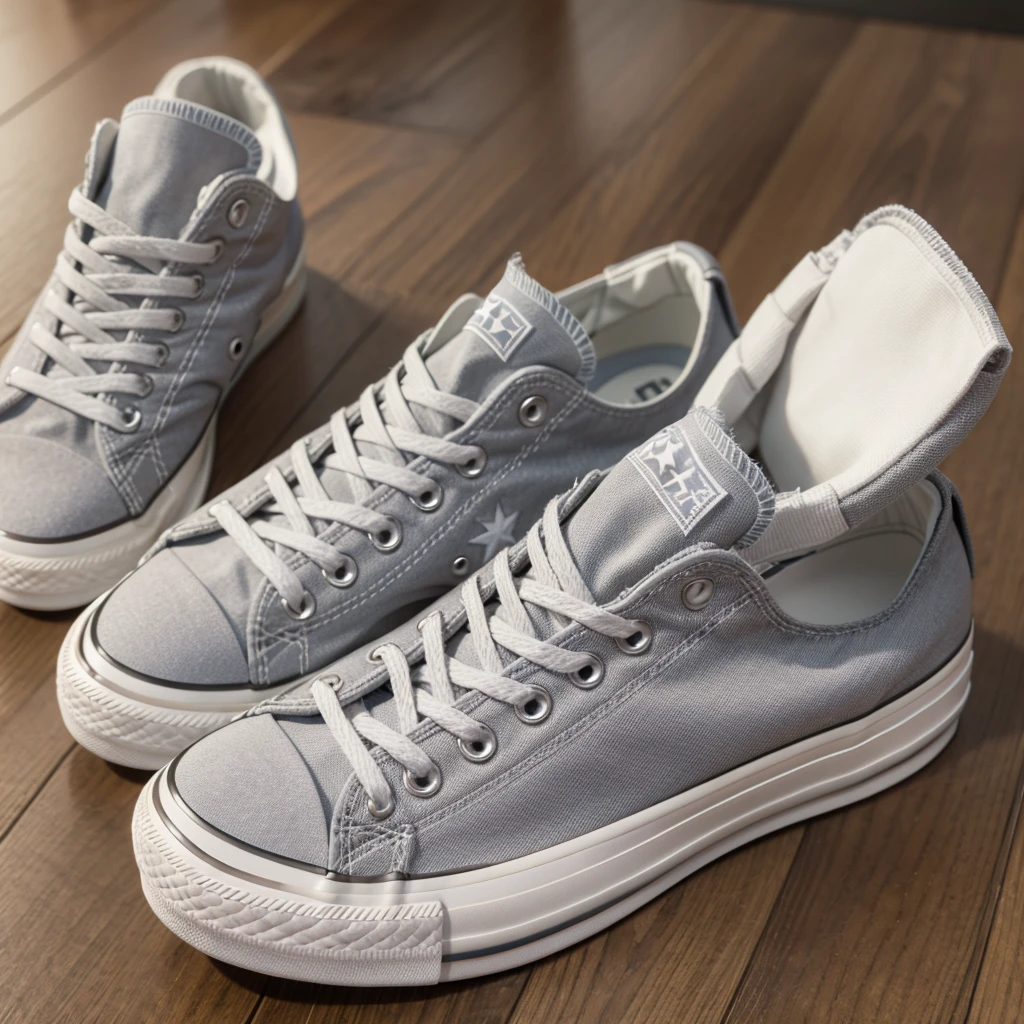 Female Gray converse facing