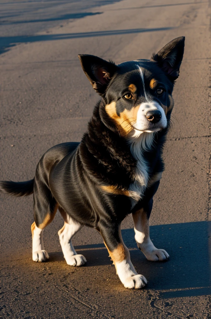 A shadow dog pup