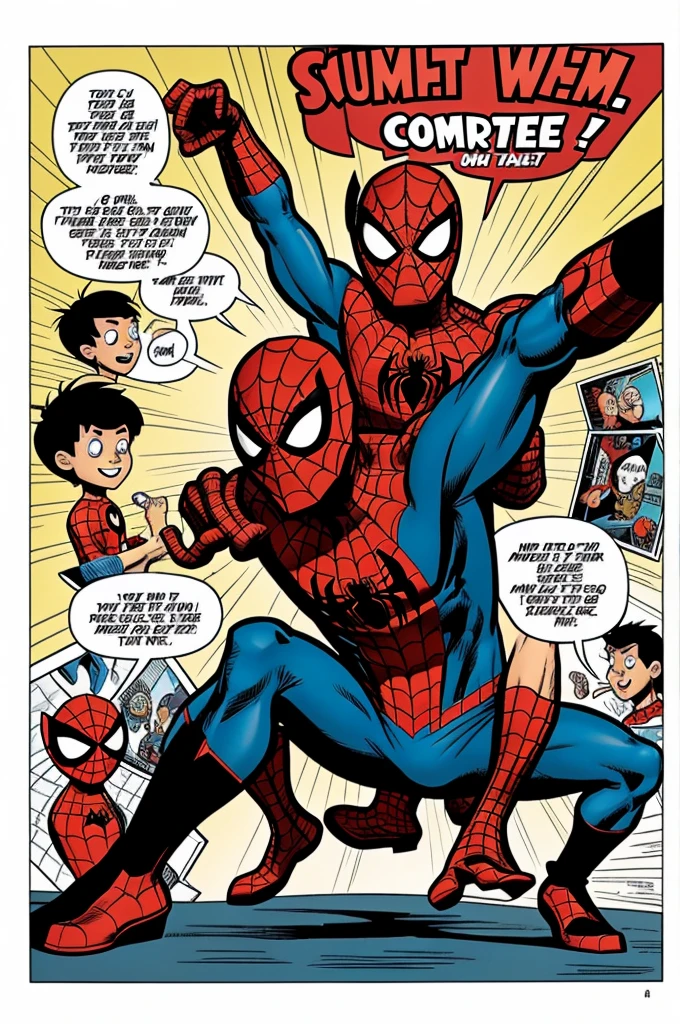 A comic cartoon of Puss in Boots and Spiderman that teaches honesty with others