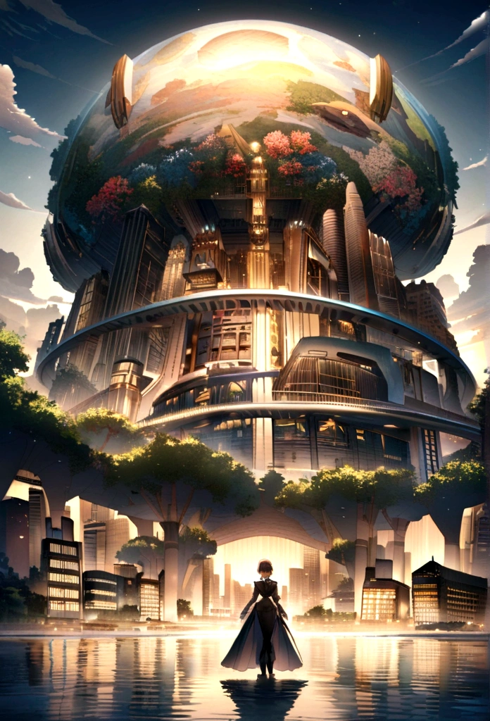 Atlantis、prosperity、Many people々、Metropolis、A big city facing the sea、Urban islands々々々々々、civilization、Super Science City、Advanced、Ring-shaped continents、同心円状に広がるMetropolis