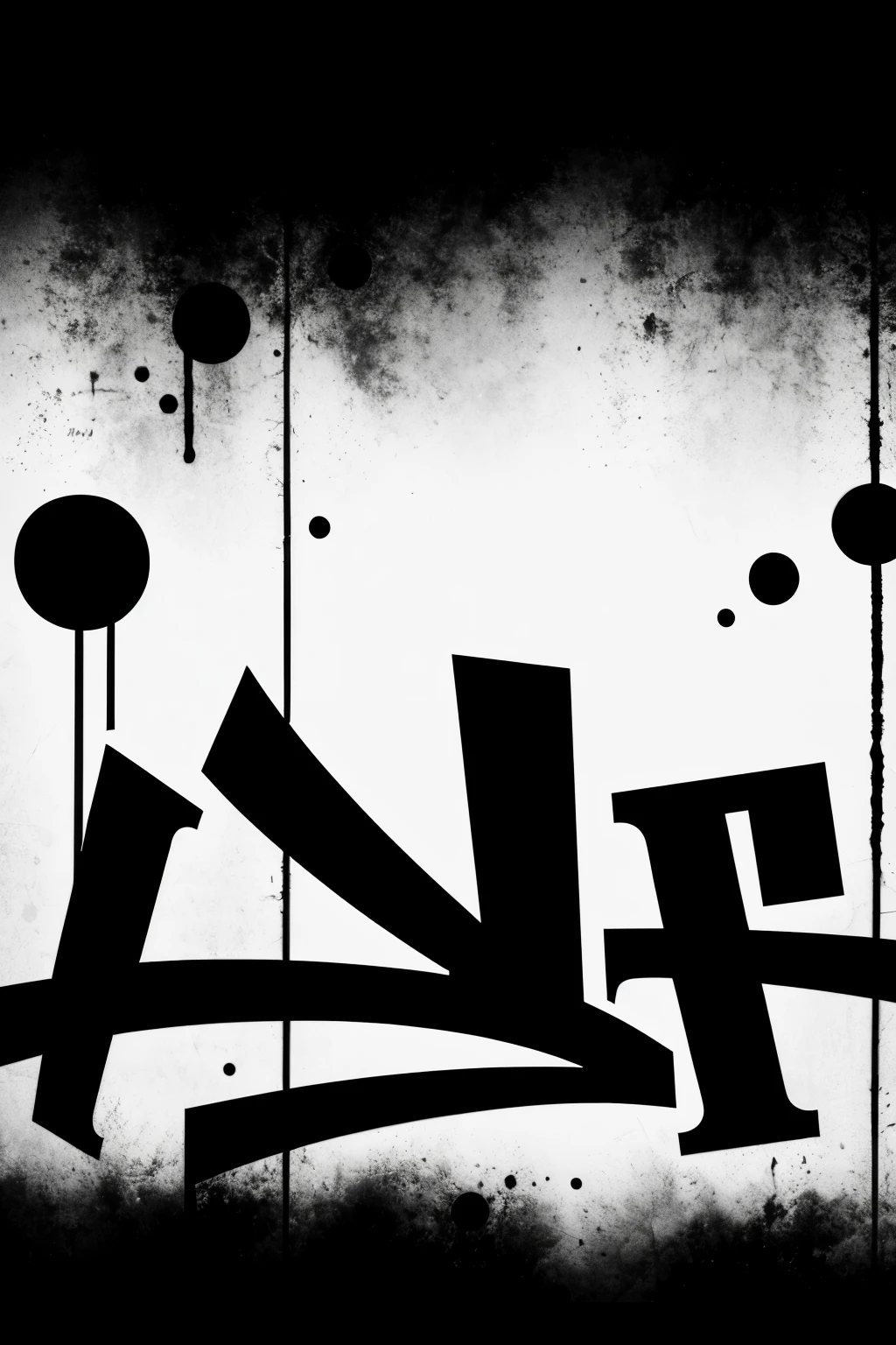 Black and white graffiti logo
