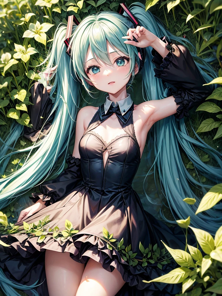 Hatsune Miku, black weeding dress