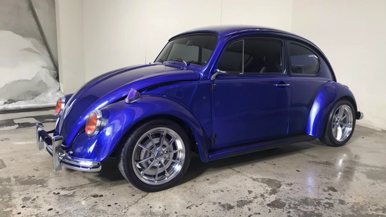 Vw beatle blue,