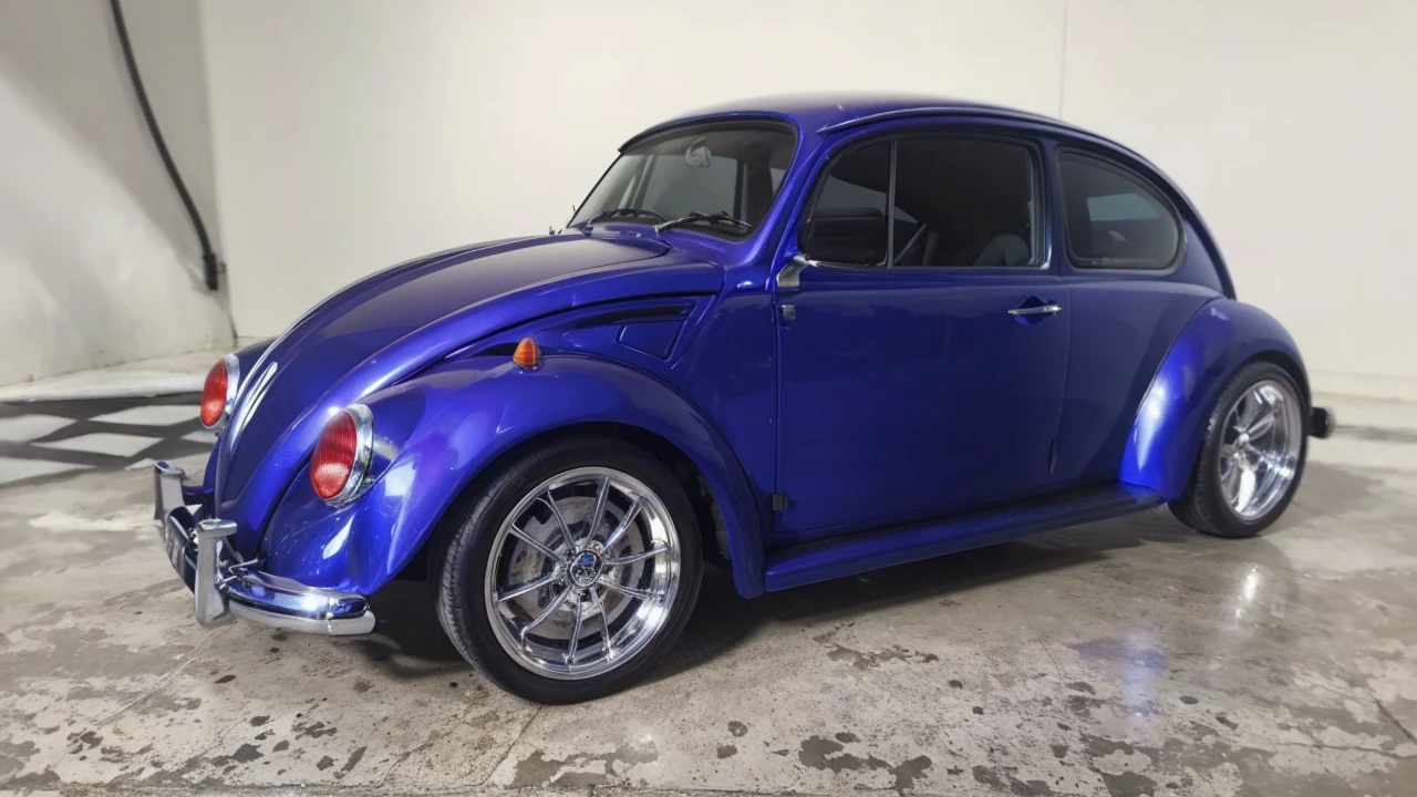 Vw beatle blue,