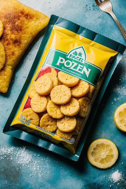 a packaging of frozen tostones that is colorful and ecological