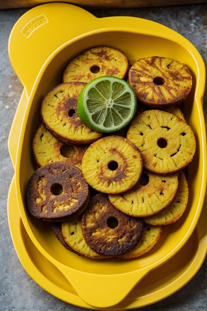 a packaging of frozen tostones that is colorful and ecological 