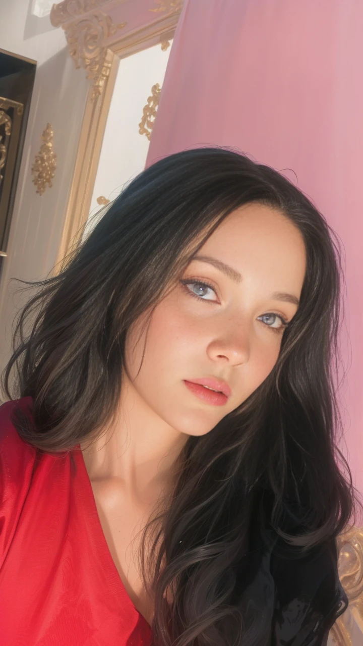 (Best quality,8K,A high resolution,Masterpiece:1.2),Ultra-detailed,(Realistic,Photorealistic,photo-realistic:1.37),Portrait,Creative style artwork,Historical,classical,Sophisticated,plethora of colors,Highly detailed,Soft lighting,luxurious environment,detailed gown,Vibrant flowers,detailed jewellery,Ethereal atmosphere,Elegant Pose,Graceful curves,Gold body proportions，Flowing hair,Breathtaking textile patterns,Harsh purple eyes,Delicate floral decoration,A dazzling array of crystal accessories,Mysterious and dreamy atmosphere,Impeccable attention to detail.