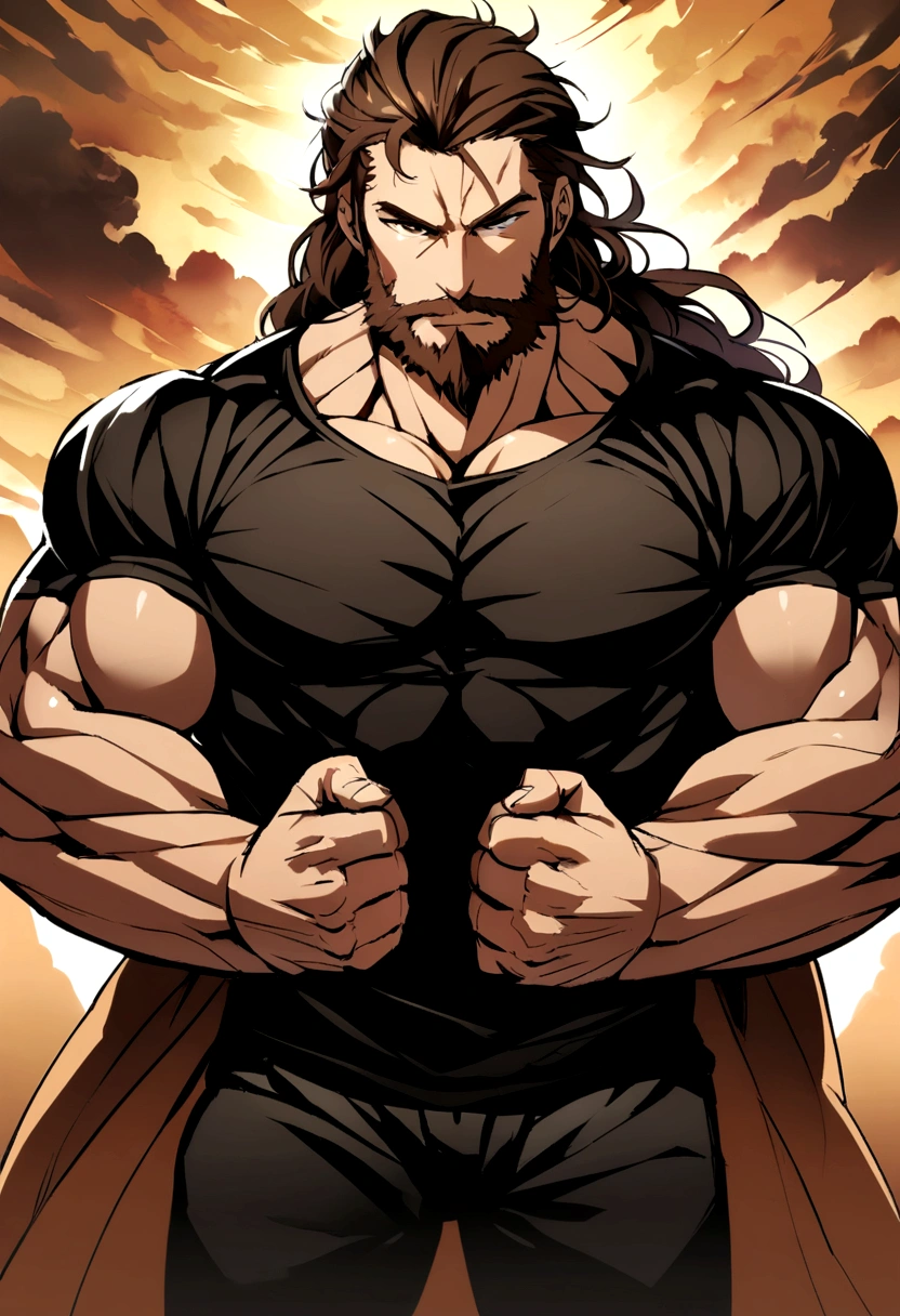 Man with beard and long hair wearing tight white boxers and a bulge mark