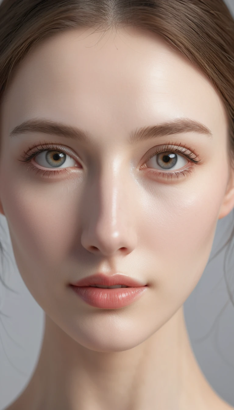 a beautiful young woman with delicate european facial features, porcelain skin, small lips, detailed facial features, facing the camera, vibrant and youthful, (best quality,4k,realistic,photorealistic:1.37),chiaroscurodelicate facial features,elegant,graceful,serene expression