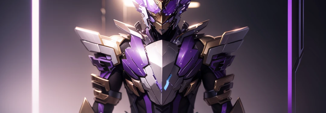 The color changes to purple and gold，Some purple and gold（Ensure its layering and armor texture，Purple is the main color，Add some gold for decoration）