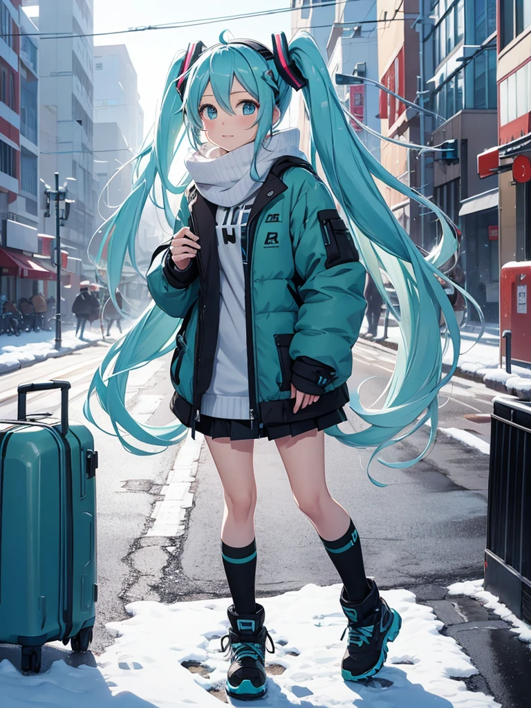 hatsune miku, winter wear