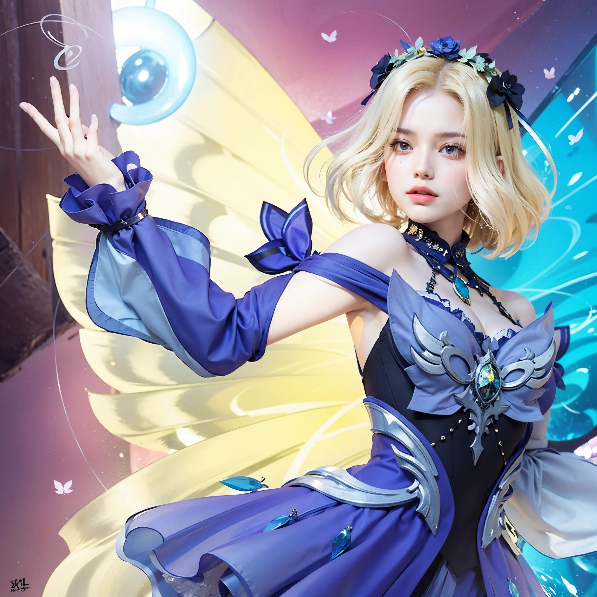 a close up of a 4 girls ,pink hair , big booobs , shadowbringers cinematic, 4 k detail fantasy, a beautiful fantasy empress, game cg, xianxia fantasy, xianxia hero, 2. 5 d cgi anime fantasy artwork, cinematic goddess close shot, ruan jia and artgerm, wow 4 k detail fantasy, hyperdetailed fantasy character
