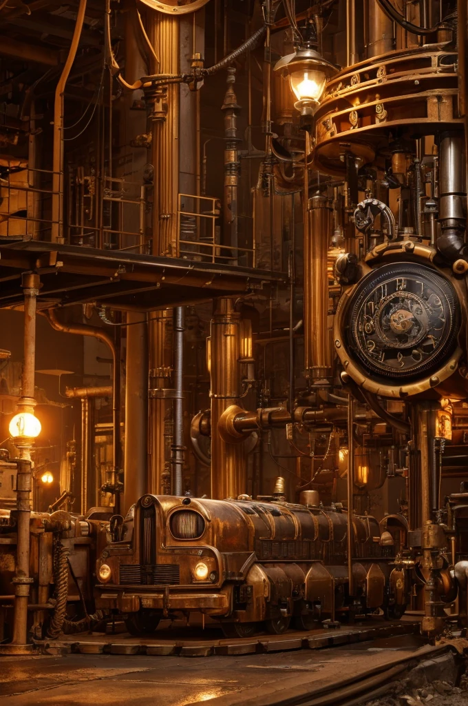 wallpaper,desktop,mechanical,steampunk,huge,No people,warm color,,Piping,complicated,Full screen