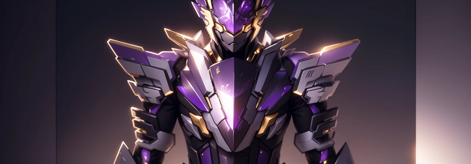 Made of transparent glass texture,The color changes to purple and gold,Some purple and gold(Ensure its layering and armor texture,Purple is the main color,Add some gold for decoration)