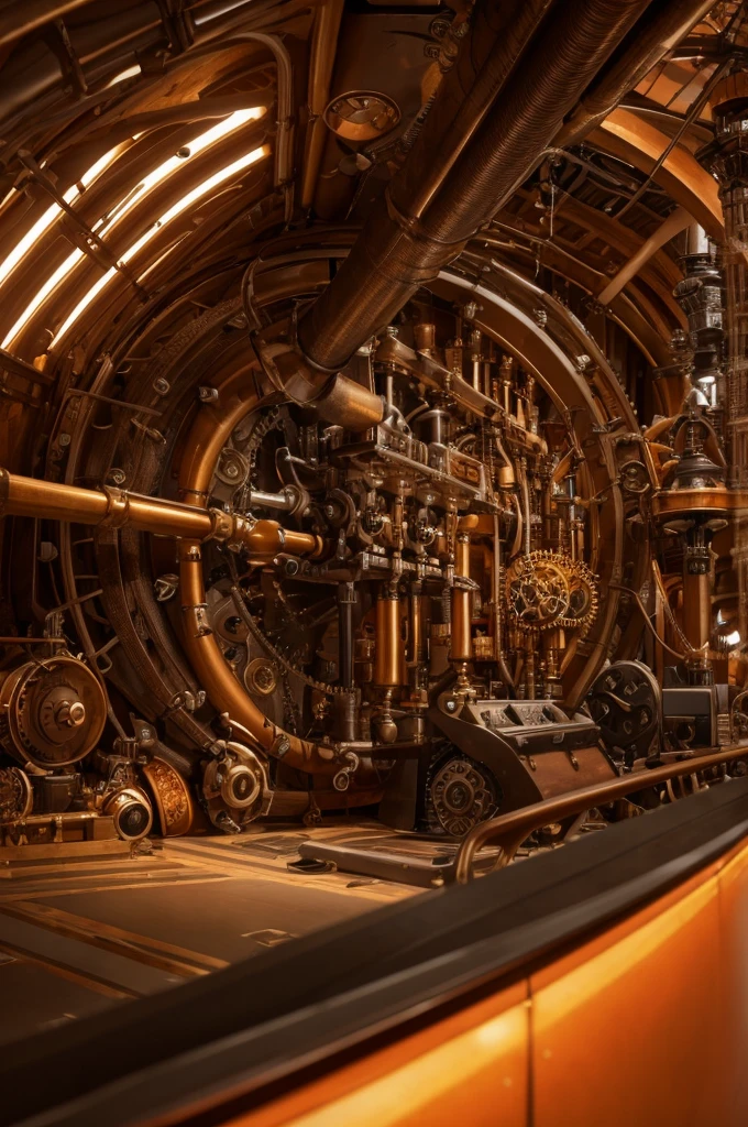 wallpaper,desktop,mechanical,steampunk,huge,No people,warm color,,Piping,complicated,Full screen