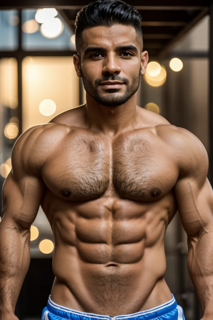 The face of fitness influencer Moisés Ebrahim on the body of the Virgin Mary