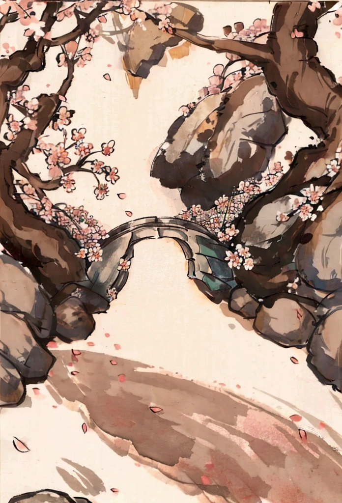 (number),(best quality), Peaceful Japanese garden, Cherry Blossoms, Koi Pond,