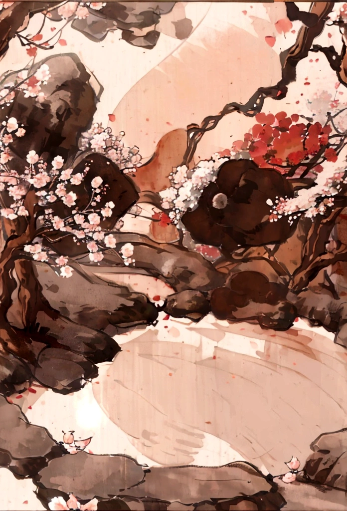 (number),(best quality), Peaceful Japanese garden, Cherry Blossoms, Koi Pond,