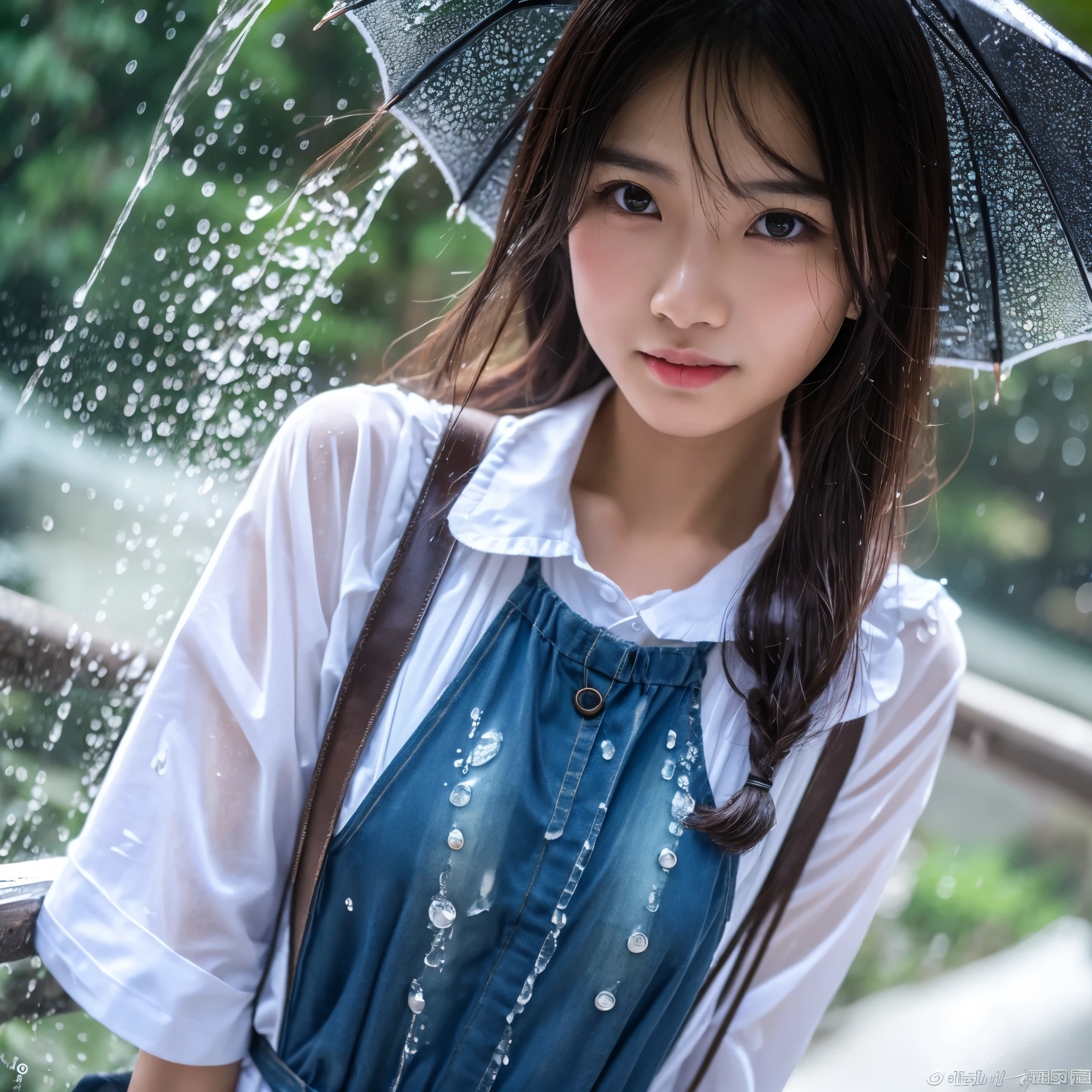 songkran,Wet roads , soaked through,drenched, Dripping, Wet Face,Wet clothes, Wet Skin, Wet Hair,A young woman with a cute face like an idol,chest,((chestの谷間)),(Maid clothes),(((Water-soluble clothing))),cling,RAW Photos,Genuine,Genuine,High resolution,RAW Photos,masterpiece, Genuineistic, beautiful