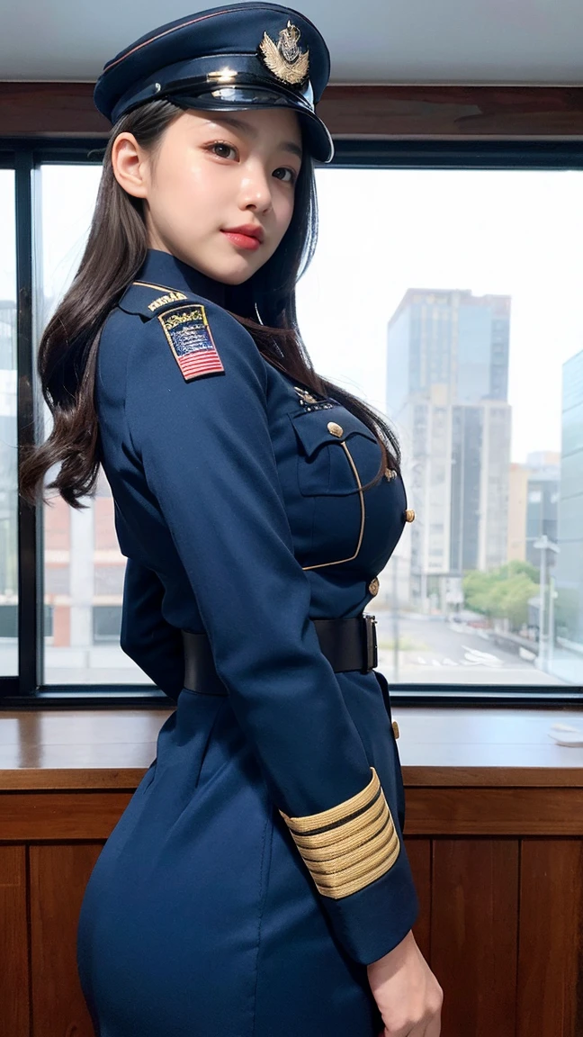 (((8K quality))).((((facial,Bukkake,Face Focus)))),Female Body Set Big Breasts, (((Female soldier in uniform, Purple underwear under the uniform))),