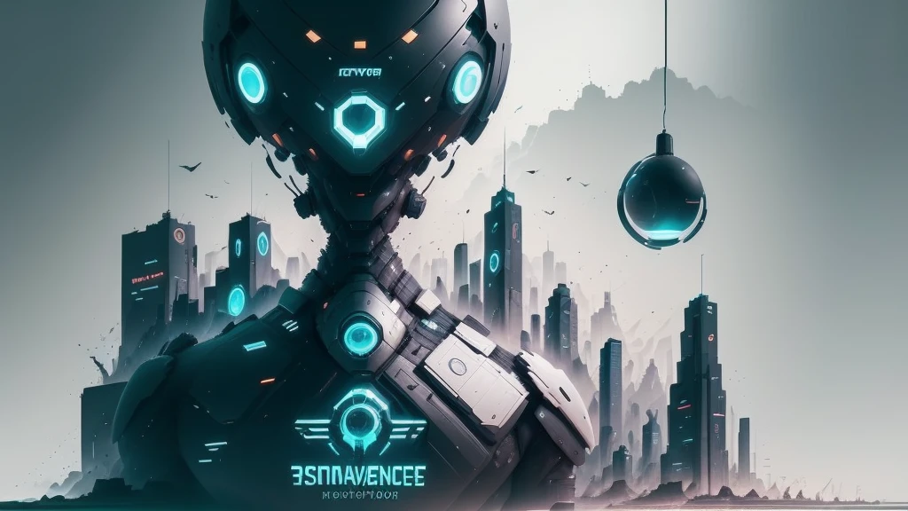 "Generate an illustration of AIOT (Artificial Intelligence of Things) smart connectivity. The background should feature an AI robotic arm with its palm facing up, holding a suspended, monochromatic, sci-fi-styled globe above it, representing information security. The image should emphasize technology, innovation, and convenience in daily life. No text should be included in the image. The photo style should be minimalistic, bright, naturally colored, and have a sci-fi touch."