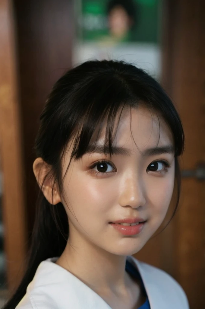 a photo portrait of aika-sawaguchi, Upper Body, A gentle smile,